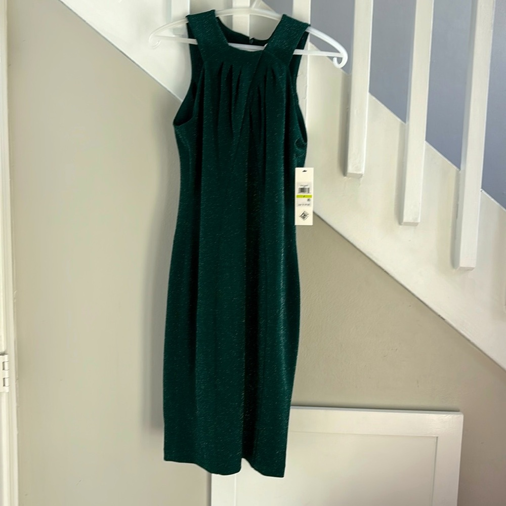 Calvin Klein emerald green cocktail gown sz 4 NWT